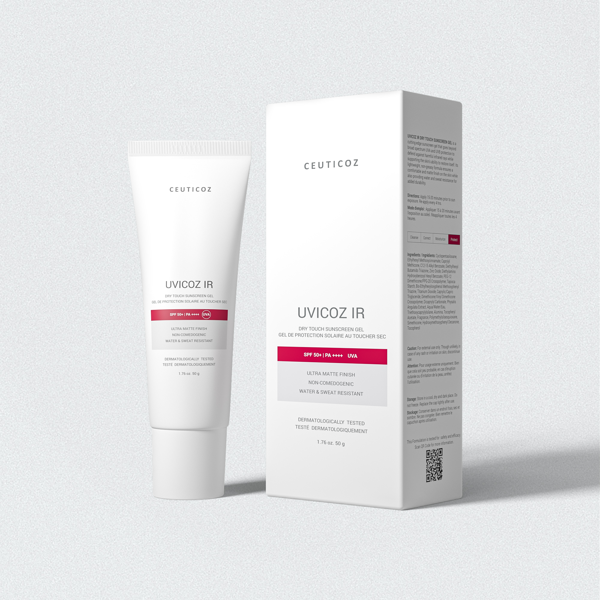 Uvicoz IR Dry Touch Sunscreen Gel - Textured BG